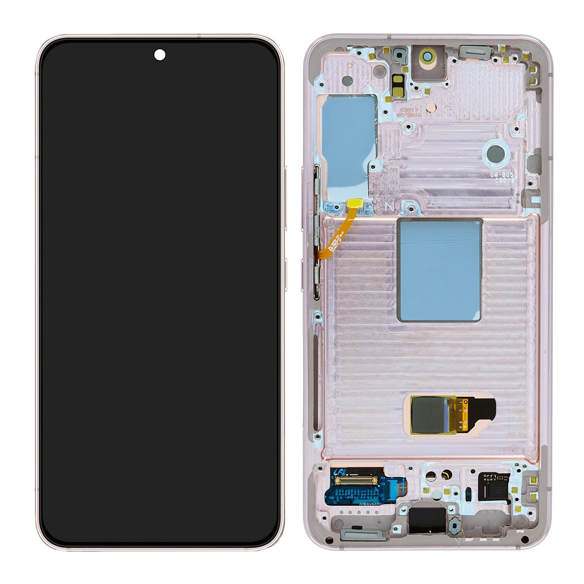 OLED Screen Digitizer Assembly with Frame for Samsung Galaxy S22 5G S901 (for America Version)(Premium) - Pink Gold