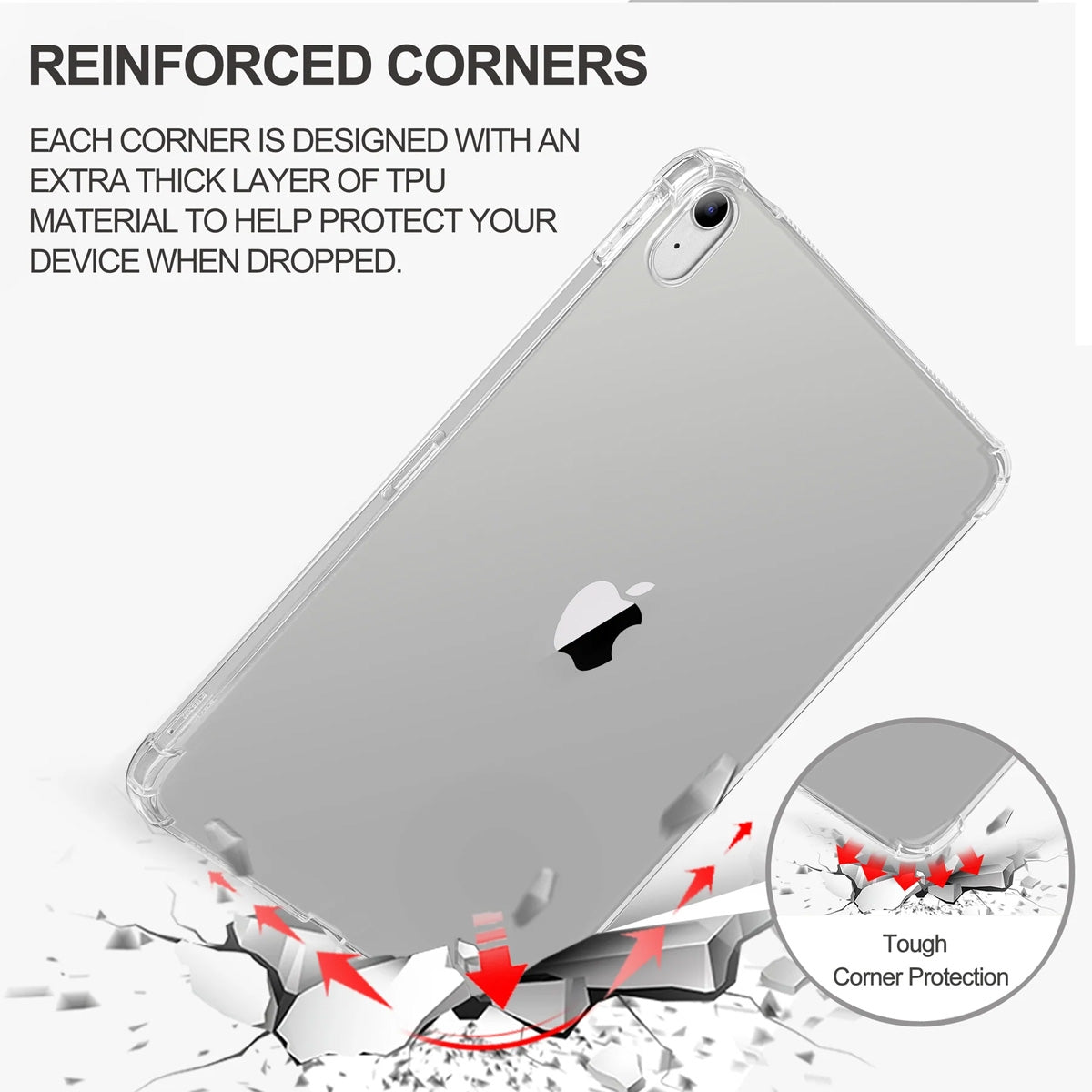 Slim TPU Case for iPad 10.9 inch 10th Generation 2022 – Clear