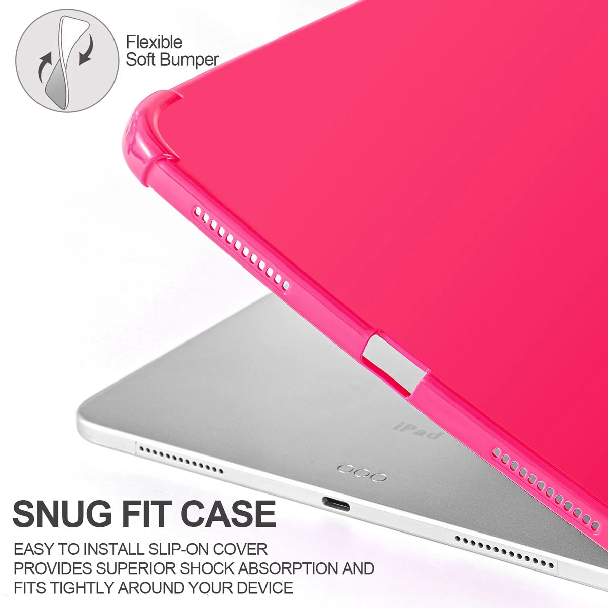 Slim TPU Case Cover for iPad 10.9 inch 10th Generation 2022 - Pink