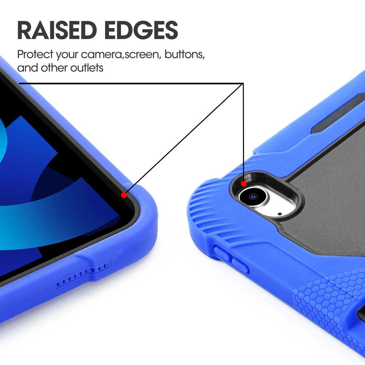 iPad 10.9 10th Gen Heavy Duty Shockproof Case – Black/Blue