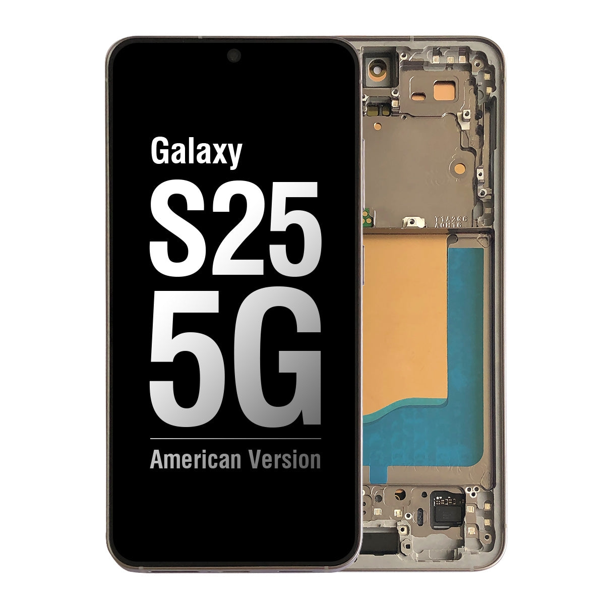 OLED Screen Digitizer Assembly with Frame for Samsung Galaxy S25 5G S931 (for America Version)(Premium) - Silver Shadow