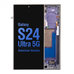 OLED Screen Digitizer Assembly with Frame for Samsung Galaxy S24 Ultra 5G S928 (for America Version)(Aftermarket) - Titanium Yellow