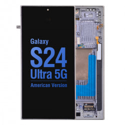 OLED Screen Digitizer Assembly with Frame for Samsung Galaxy S24 Ultra 5G S928 (for America Version)(Aftermarket) - Titanium Black