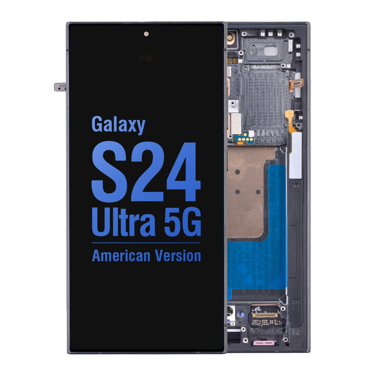 OLED Screen Digitizer Assembly with Frame for Samsung Galaxy S24 Ultra 5G S928 (for America Version)(Aftermarket) - Titanium Black