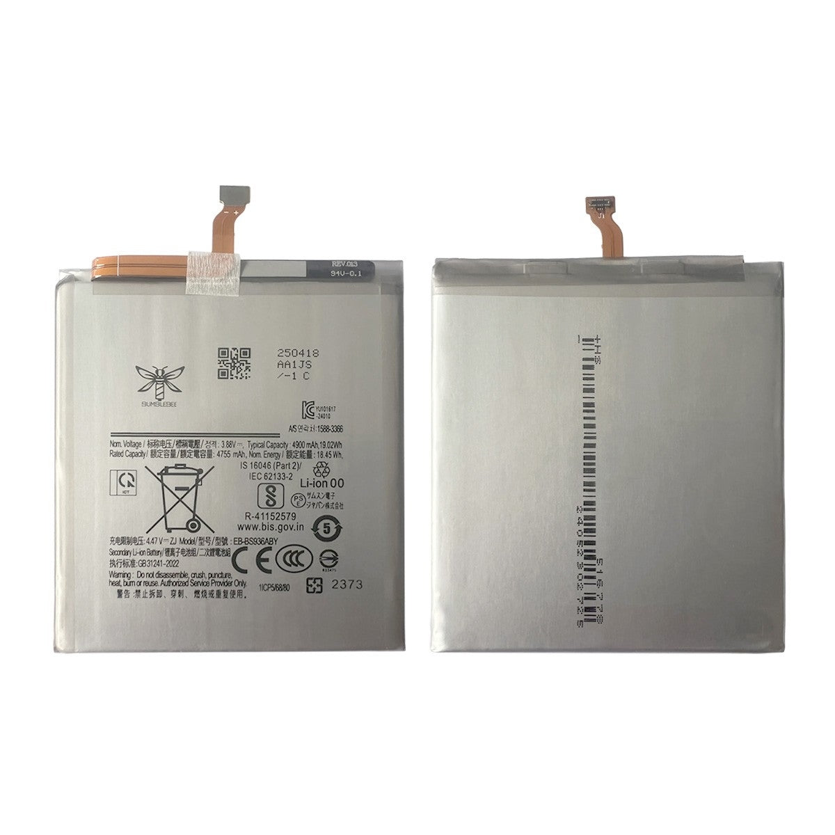 3.88V 4755mAh Battery for Samsung Galaxy S25 Plus 5G S936 Compatible (EB-BS936ABY)