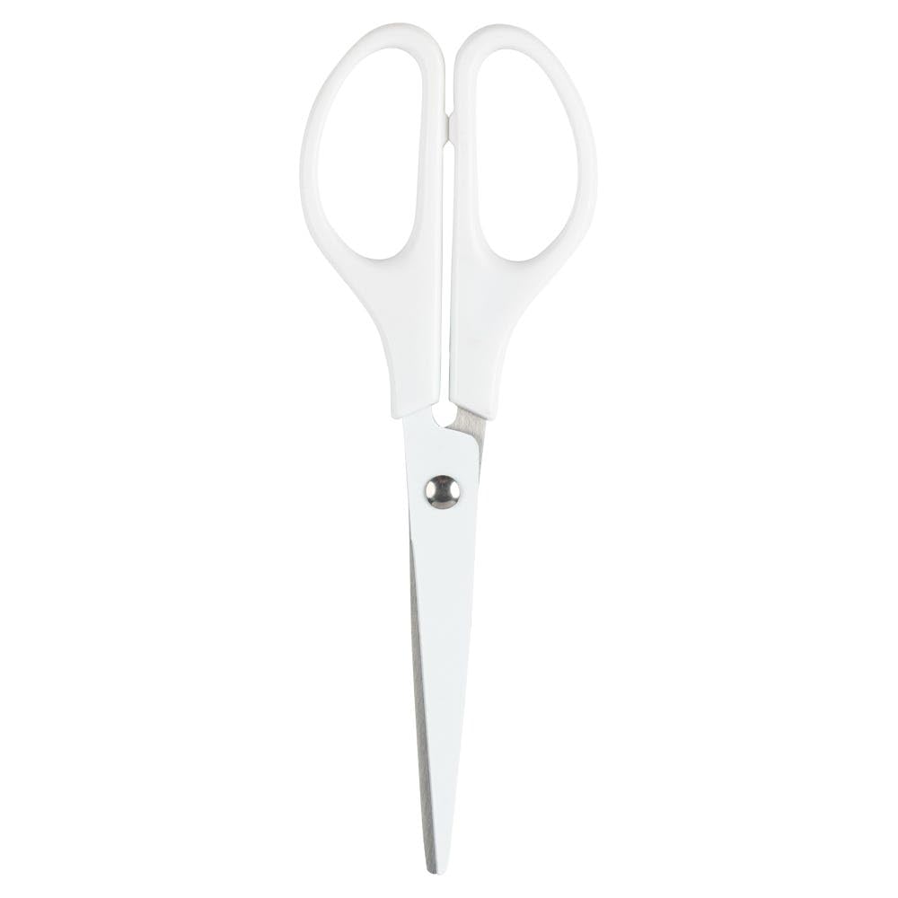 JAM PAPER Multi-Purpose Precision Scissors - 8 Inch - Neon Lime Green - Ergonomic Handle & Stainless Steel Blades - Sold Individually