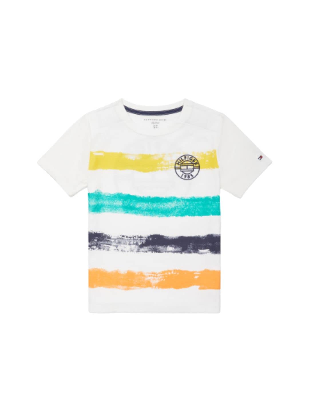 Tommy Hilfiger Boy's Adaptive Short Sleeve Logo T-shirt With Velcro Closures