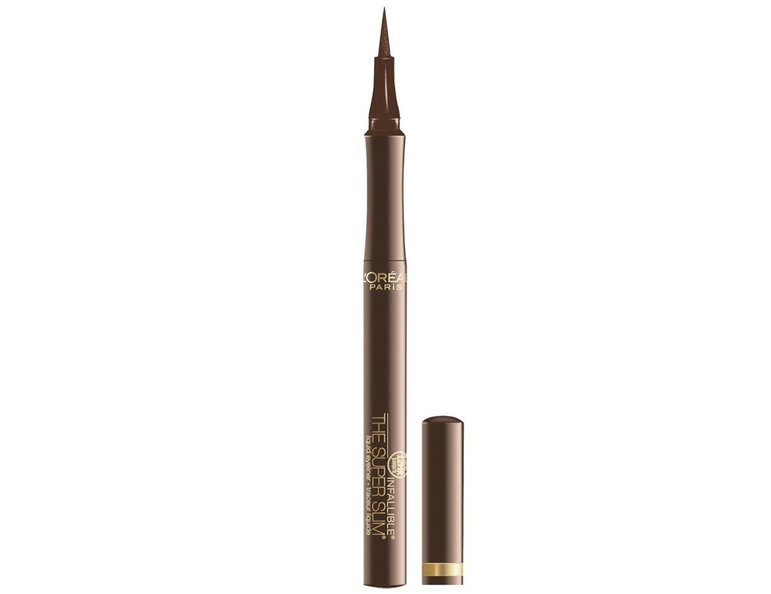 L'Oreal Paris Makeup Infallible Super Slim Long-Lasting Liquid Eyeliner, Ultra-Fine Felt Tip, Quick Drying Formula, Glides on Smoothly, Black, Pack of 1