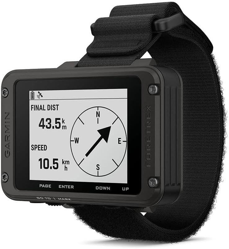 Garmin Foretrex 801, Wrist-Mounted GPS Navigation with Strap, Upgraded Multi-Band GNSS, Longer Battery Life