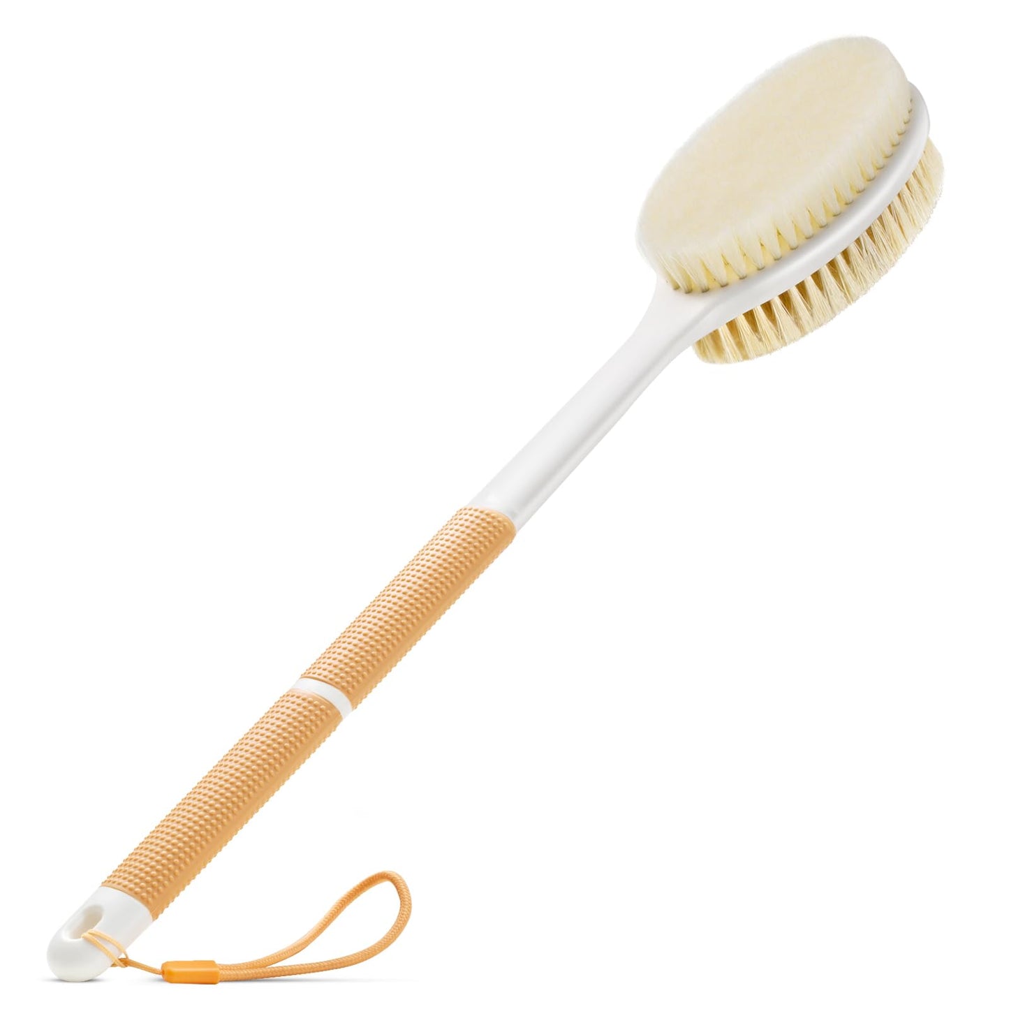 Back Scrubber Anti Slip for Shower,Shower Brush Long Handle with Stiff and Soft Bristles,Body Exfoliator for Bath or Dry Brush(Blue)
