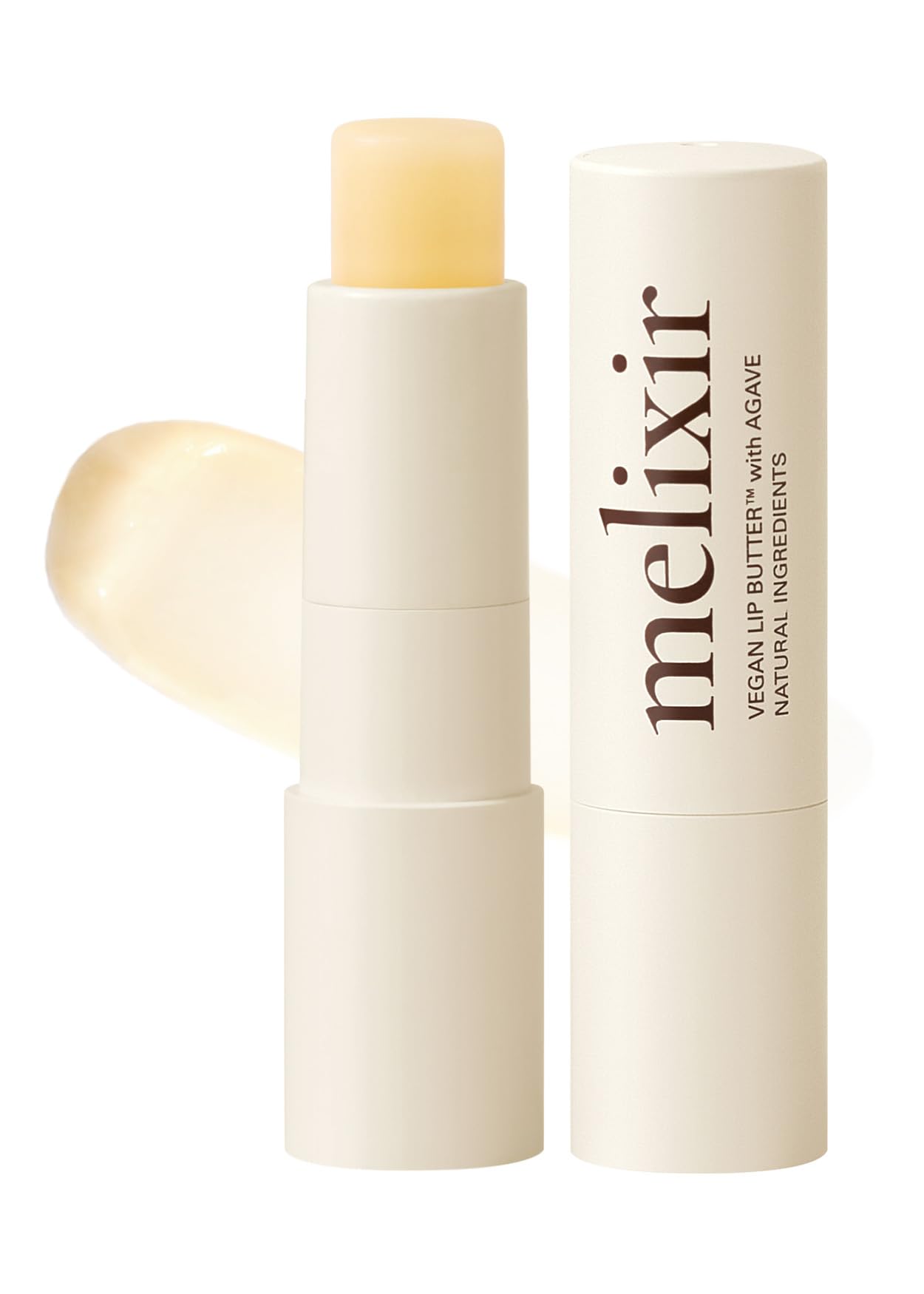 Melixir Vegan Lip Butter #02 Nude Crumble(Tinted) (+11 more colors), Bee Free, Petrolatum Free, Deep Nourishing Plant-Based Vegan Chapstick, Lip Balm for Dry, Cracked and Chapped Lips