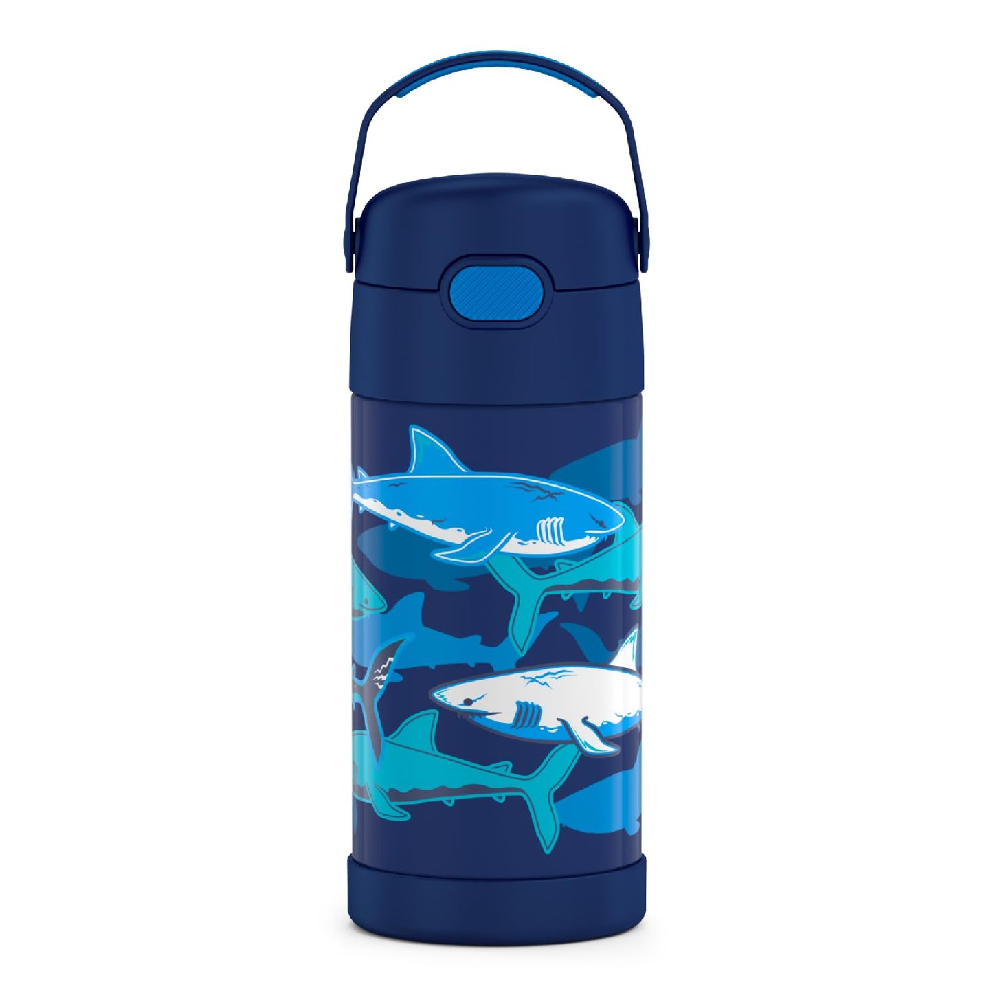 THERMOS FUNTAINER Water Bottle with Straw - 12 Ounce - Kids Stainless Steel Vacuum Insulated Water Bottle with Lid, Mod Flowers