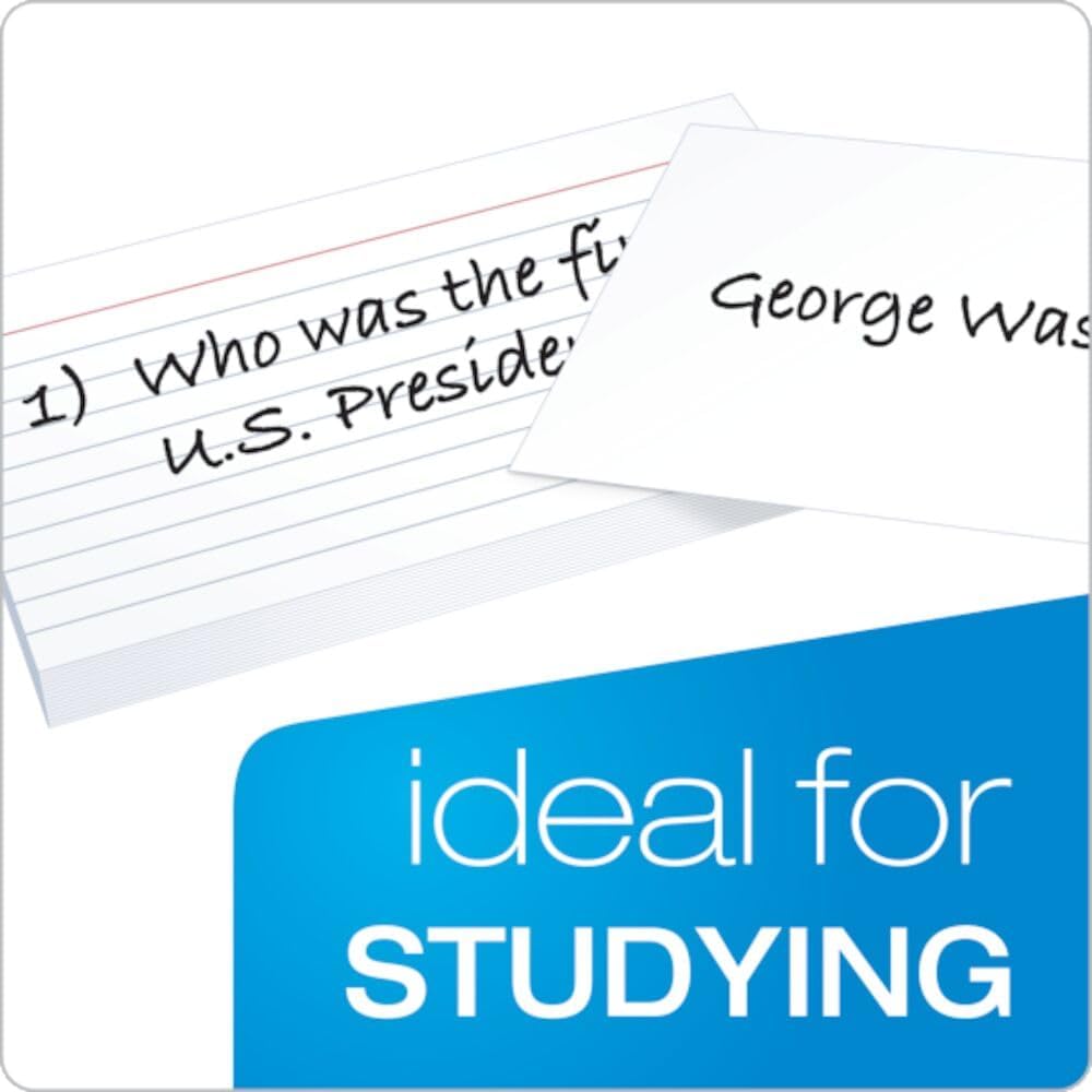 Oxford Ruled Index Cards, 3" x 5", White, 100-Pack (31)