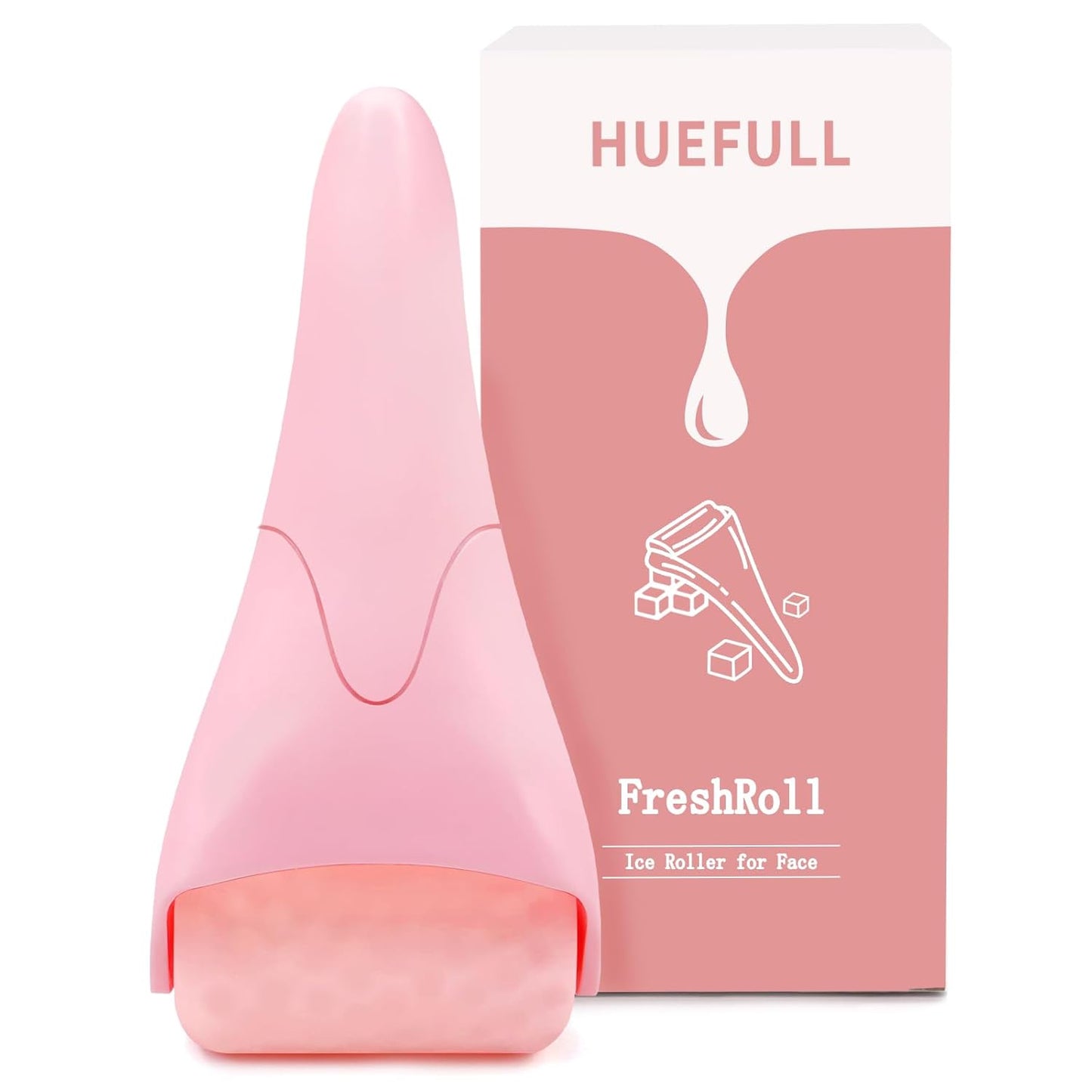 huefull Ice Roller for Face Women, Skin Care Set & Ice Face Roller,Self Care Gifts for Women,Reduces Puffiness and Wrinkle, Facial Massager Tool & Spa Pink Gifts