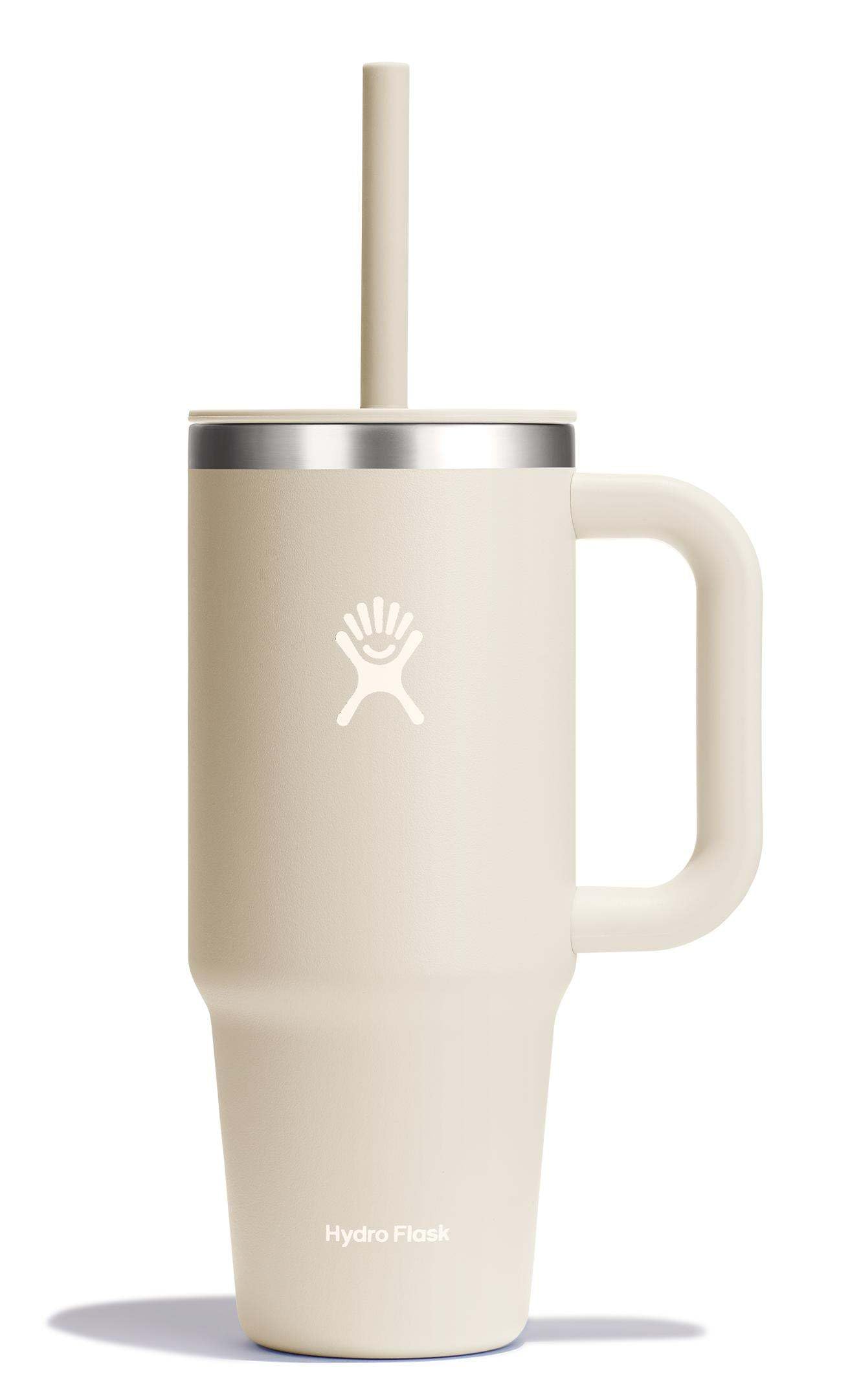 Hydro Flask 32 Oz Travel Tumbler with Handle, Lid and Straw - Insulated Stainless Steel in Holiday Punch
