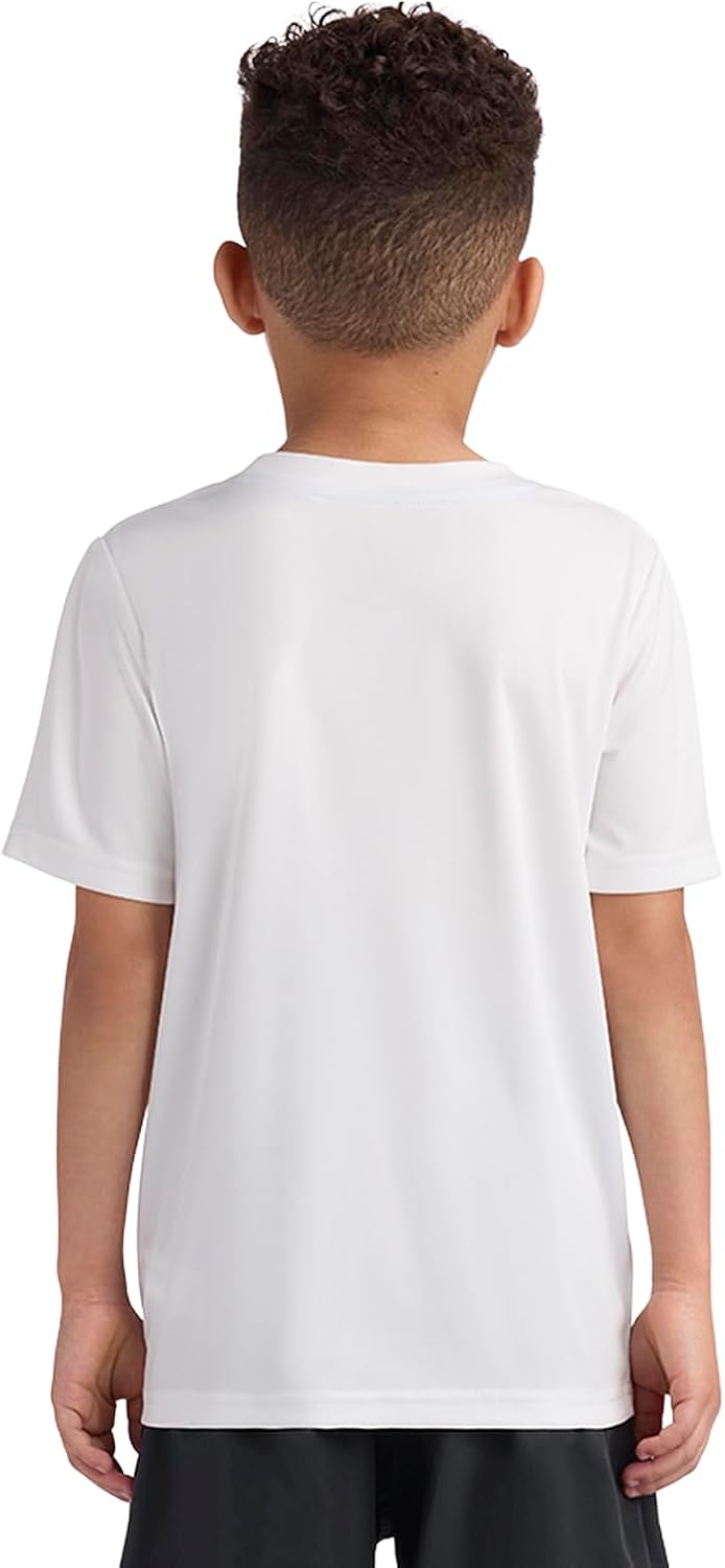 Boys' Lifestyle Short Sleeve Top, Loose-fit Shirt with Logo, Comfortable