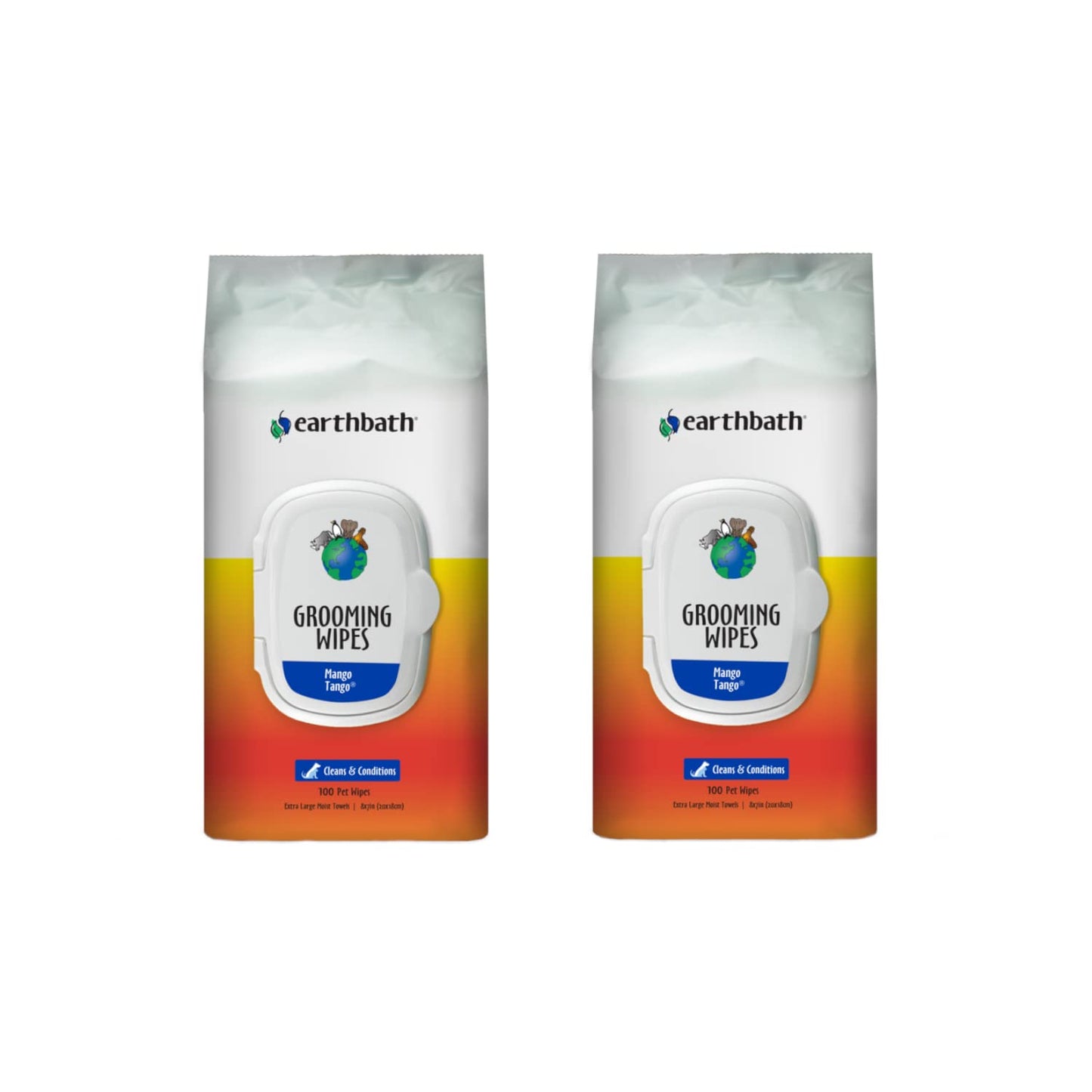 earthbath, Hypo-Allergenic Grooming Wipes - Fragrance Free Dog Wipes for Paws and Butt, Best Pet Wipes for Dogs with Sensitive Skin, Made in USA, Cruelty-Free Dog Cleaning Wipes - 100 Count (2 Pack)