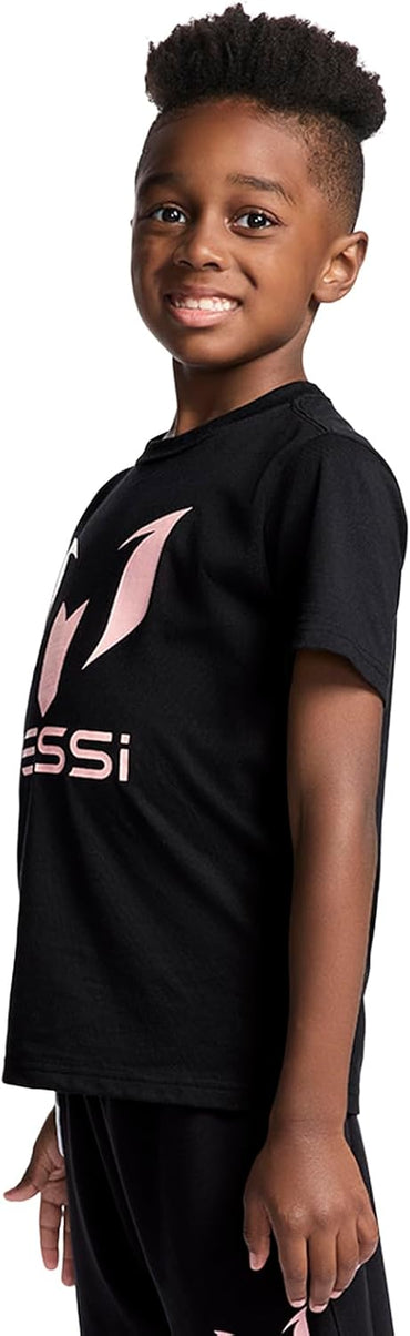 Boys' Lifestyle Short Sleeve T-Shirt, Slim-fit Logo Tee, Cotton Blend Fabric