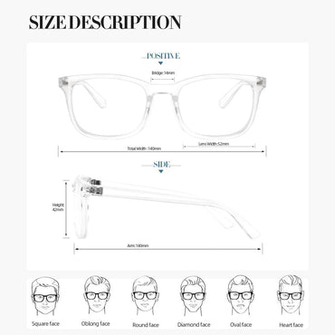 NZKNP Blue Light Glasses for Woman Men,Blue Light Blocking Glasses,Clear Glasses