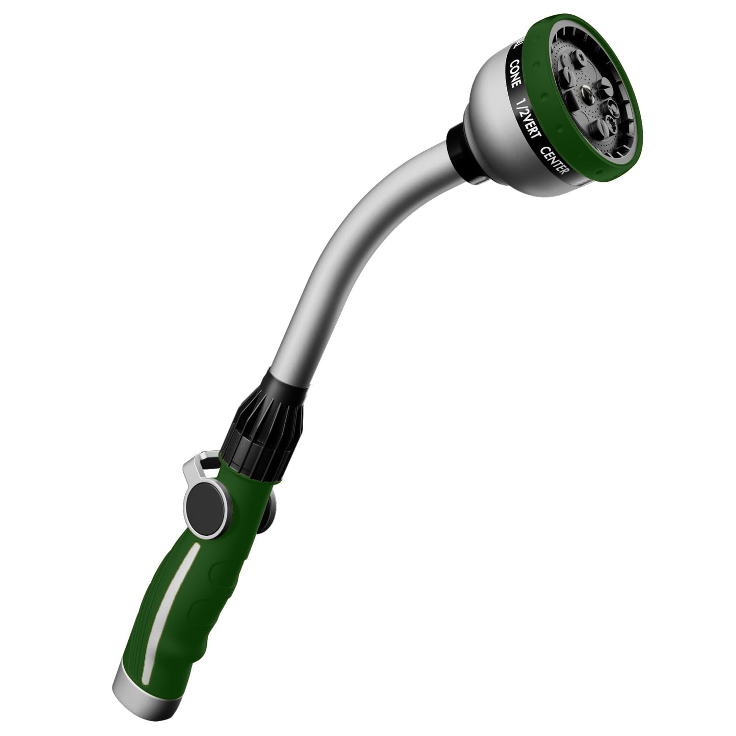 RESTMO Watering Wand Heavy Duty, Metal Garden Hose Wand with 10 Spray Patterns, 15-Inch Long Hose Nozzle Sprayer with Thumb Flow Control, Ideal to Water Hanging Baskets and Shrubs