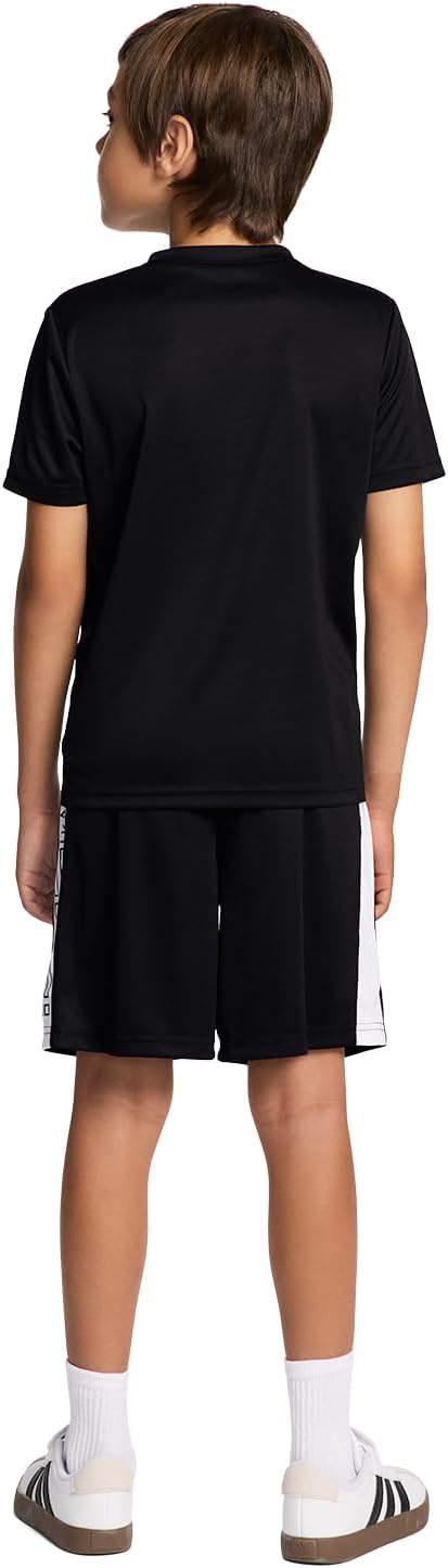 boys Lifestyle Short Sleeve 2-piece Set, Slim-fit Jersey Set With Top & Shorts