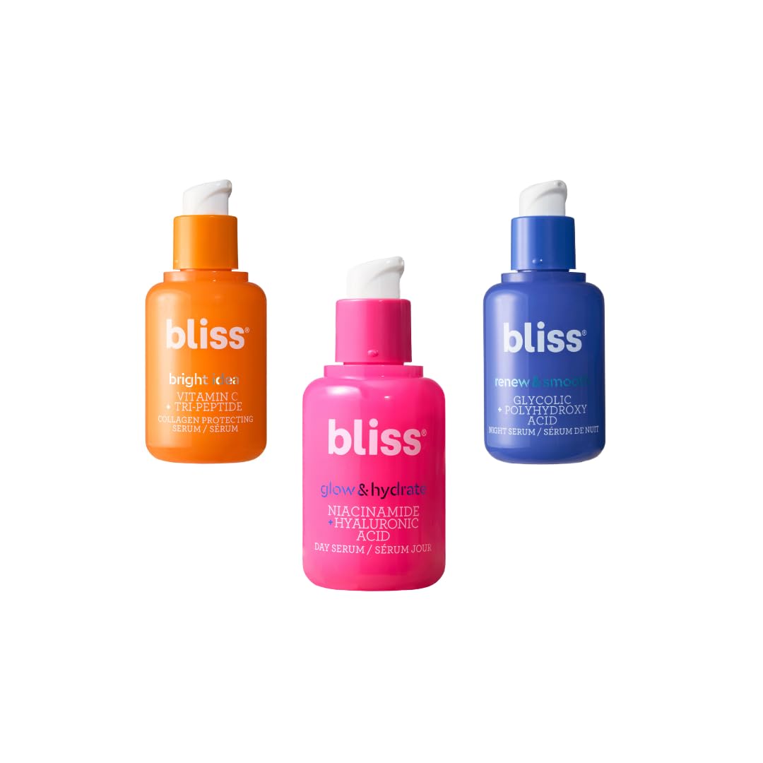 Bliss Glow & Hydrate Serum | Niacinamide + Hyaluronic Acid | Improves Dullness, Hydrates, Replenishes, & Defends Skin | Lightweight & Clean | Vegan & Cruelty-Free | 1 Fl Oz