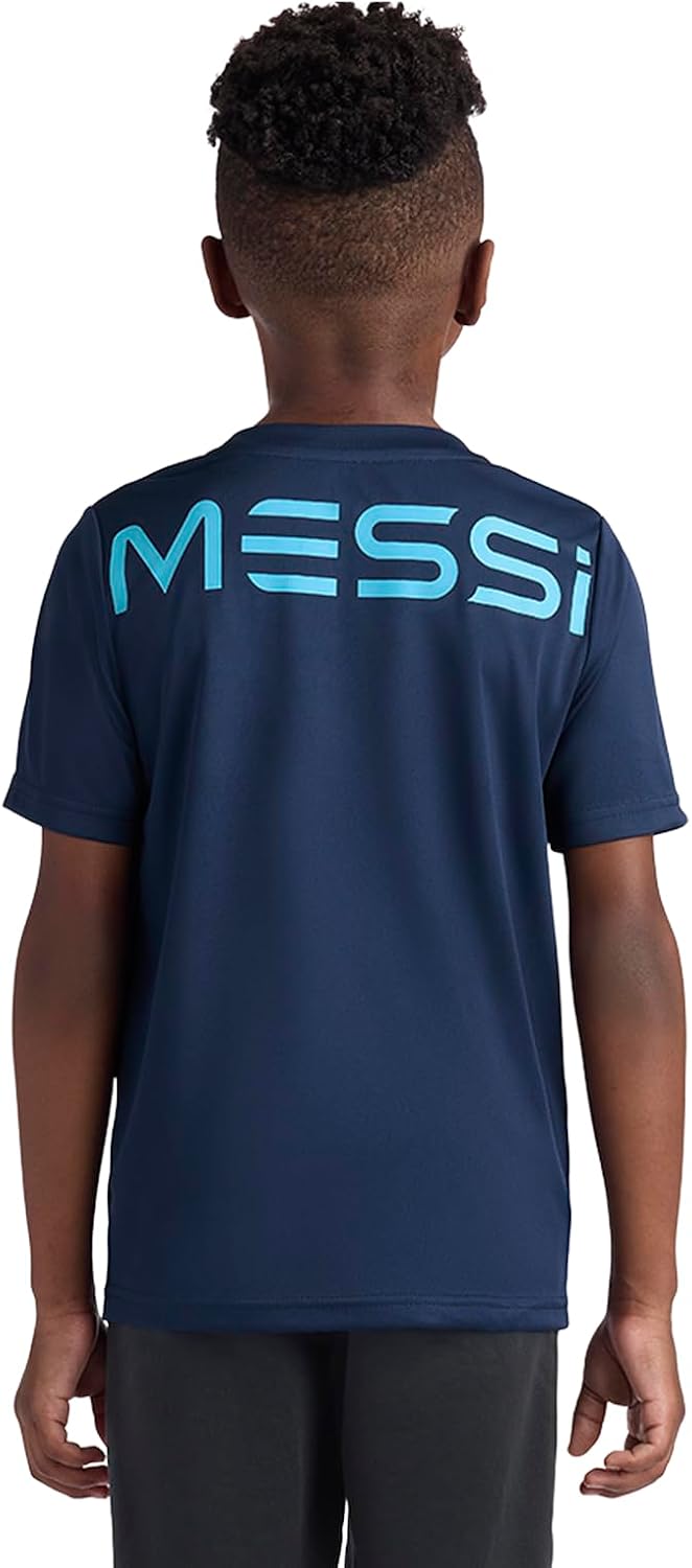 Boys' Lifestyle Short Sleeve Top, Loose-fit Shirt with Logo, Comfortable