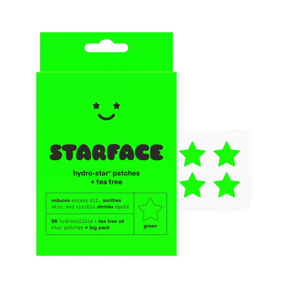 Starface Hydro-Stars BIG PACK, Hydrocolloid Pimple Patches, Absorb Fluid and Reduce Redness, Cute Star Shape, Cruelty-Free Skincare (96 Count)