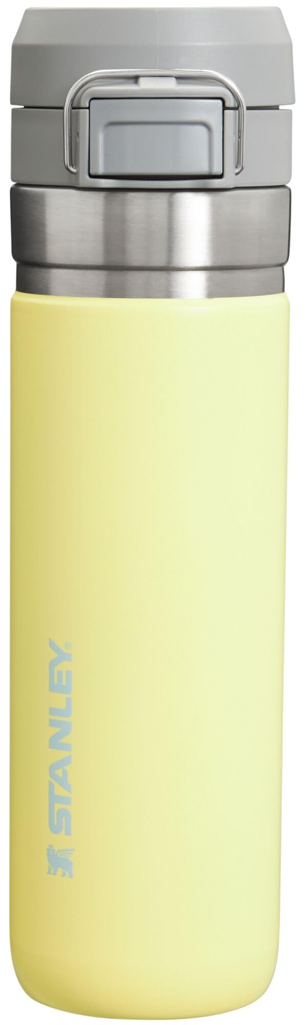 Stanley Quick Flip GO Water Bottle 24 oz | Push Button Lid | Leakproof and Packable for Travel and Sports | Insulated Stainless Steel | BPA-Free | Azure