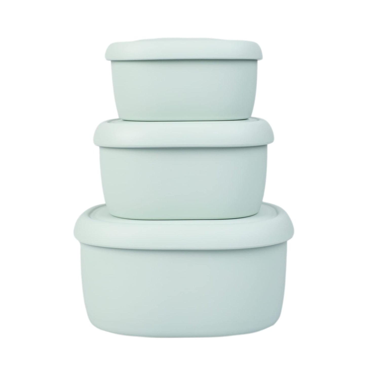 BLUE GINKGO Nesting Silicone Containers - Set of 3 Hard-Shell Silicone Food Storage Containers | BPA Free, Airtight, Dishwasher and Freezer Safe (6.7oz, 10oz, 20oz) - Yellow