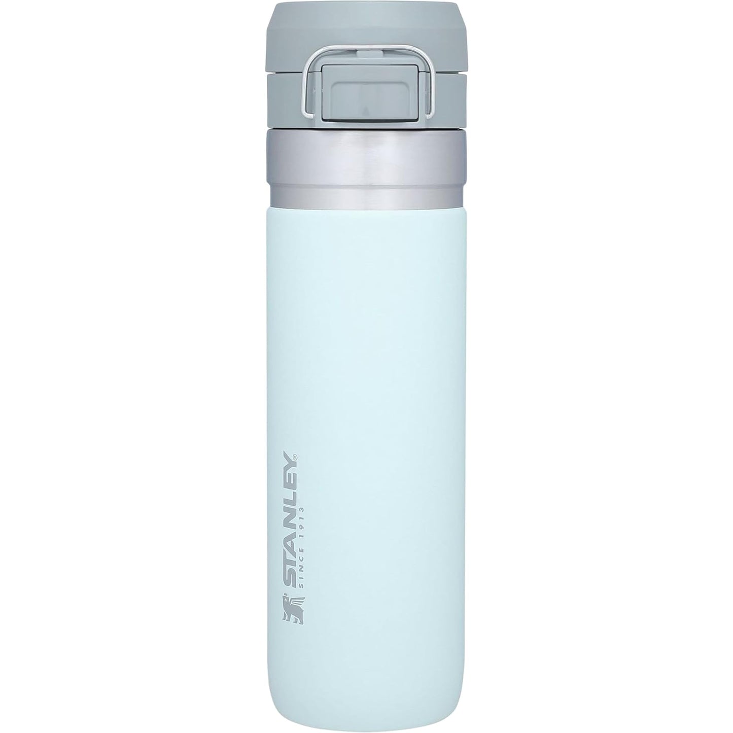 Stanley Quick Flip GO Water Bottle 24 oz | Push Button Lid | Leakproof and Packable for Travel and Sports | Insulated Stainless Steel | BPA-Free | Azure