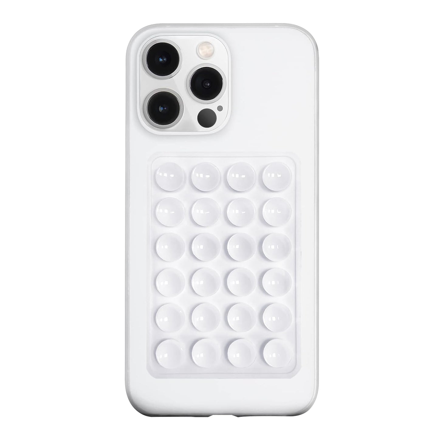 Silicone Suction Phone Case Mount, Silicon Adhesive Phone Accessory for Smartphones, Hands-Free Mirror Shower Phone Holder for Selfies, Tiktok Videos (Light Pink)