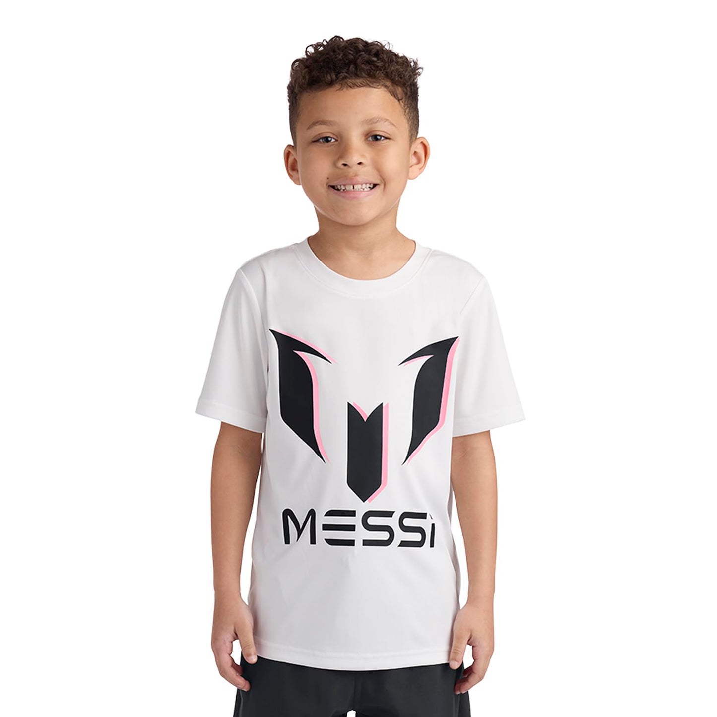 Boys' Lifestyle Short Sleeve Top, Slim-fit Shirt with Logo, Comfortable