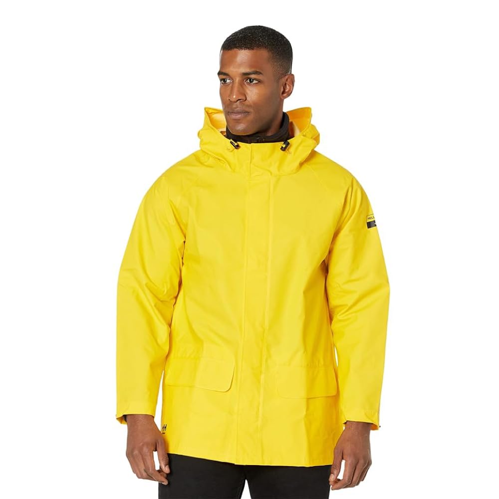 Helly-Hansen Workwear Mandal Adjustable Waterproof Jackets for Men - Heavy Duty Comfortable PVC-Coated Protective Rain Coat