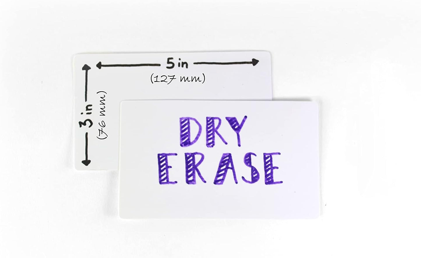 Dry Erase Index Cards – 45pcs Laminated 3x5" Cards Blank w/Box – Reusable Dry Erase Note Cards for School, Work, Housework, To Do Lists – Practical Index Card Sheets – 3 x 5-inch
