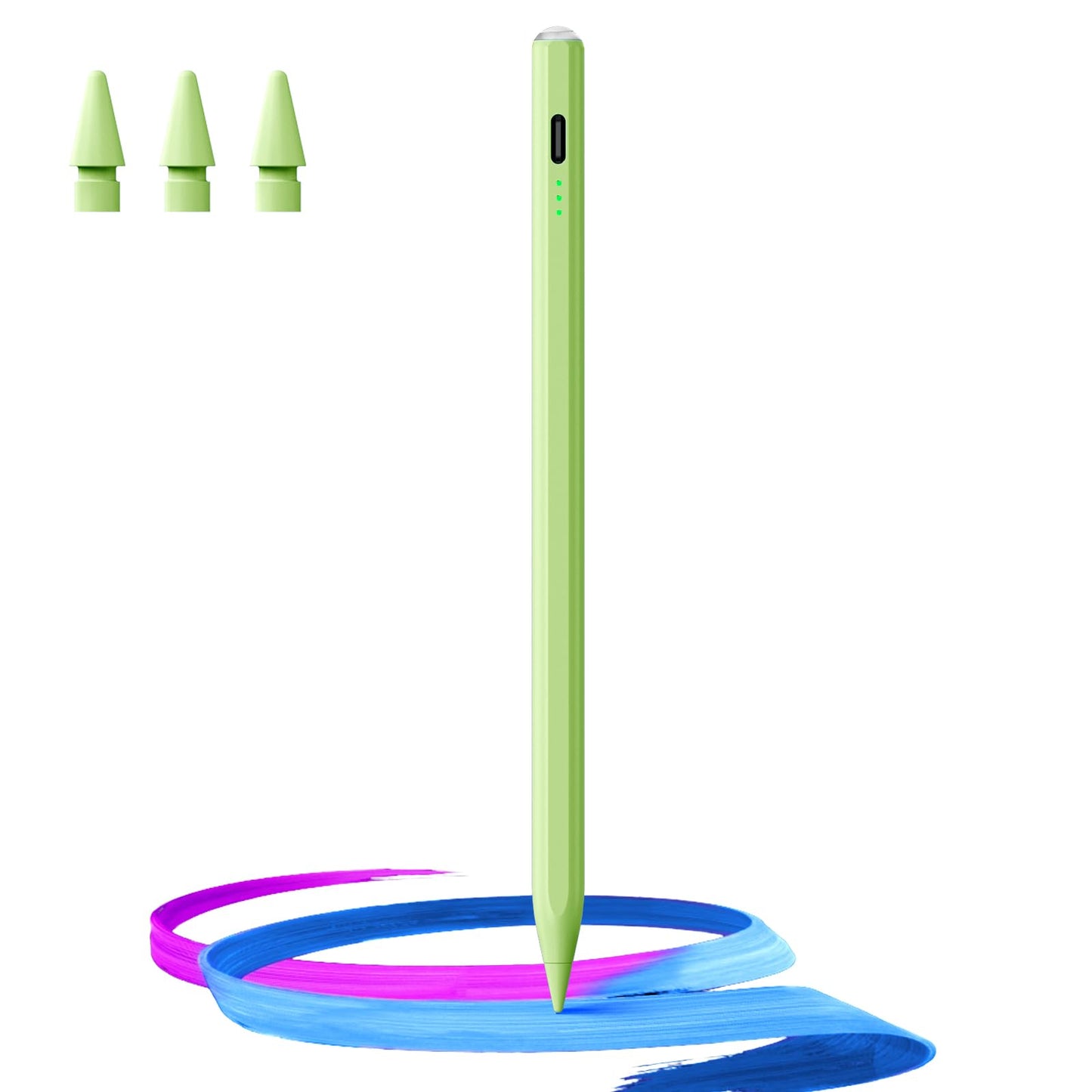 Stylus Pen for iPad(2018-2025)-13 Mins Fast Charge with Tilt Sensitivity & Palm Rejection for iPad 11/10/9/8/7/6th Gen, Air 7/6/5/4/3/M3/M2, Pro 13"/12.9"/11"/M4, Mini 7/6/5th,White