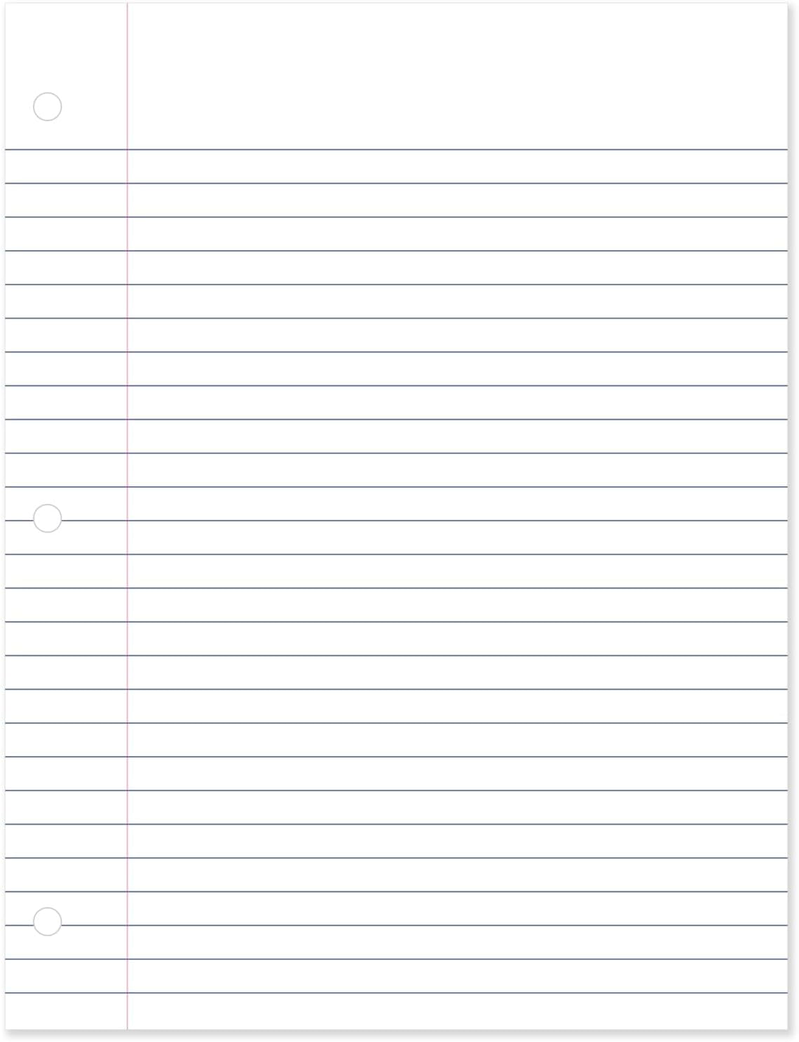 Mead Loose Leaf Paper, Wide Ruled Filler Notebook Paper, 8" x 10-1/2", 200 Sheets, Fits 3-Ring Binder (15200)
