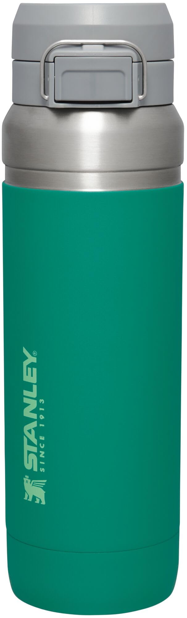Stanley Quick Flip GO Water Bottle 24 oz | Push Button Lid | Leakproof and Packable for Travel and Sports | Insulated Stainless Steel | BPA-Free | Azure
