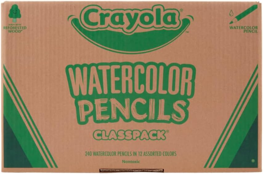 Crayola Classpack Watercolor Pencils, 240ct, 20 each of 12 Colors, Great for Classroom, Educational, Art Tools
