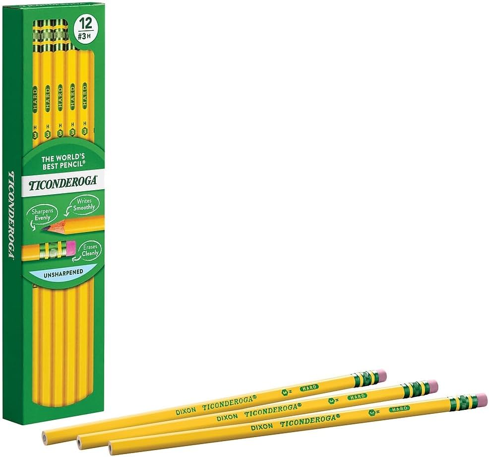 Dixon Ticonderoga Pencils, #3 Hard, 6 Dozen (13883)