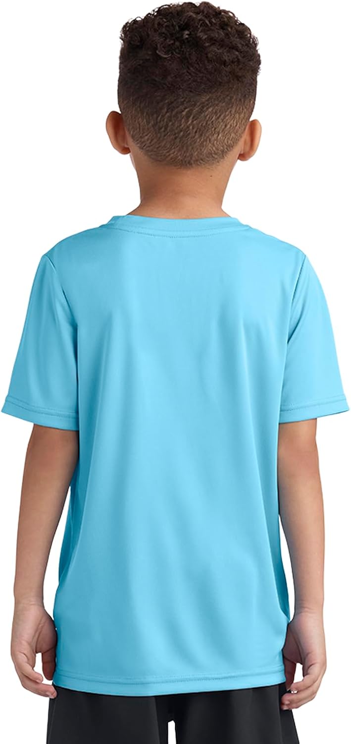 Boys' Lifestyle Short Sleeve Top, Loose-fit Shirt with Logo, Comfortable