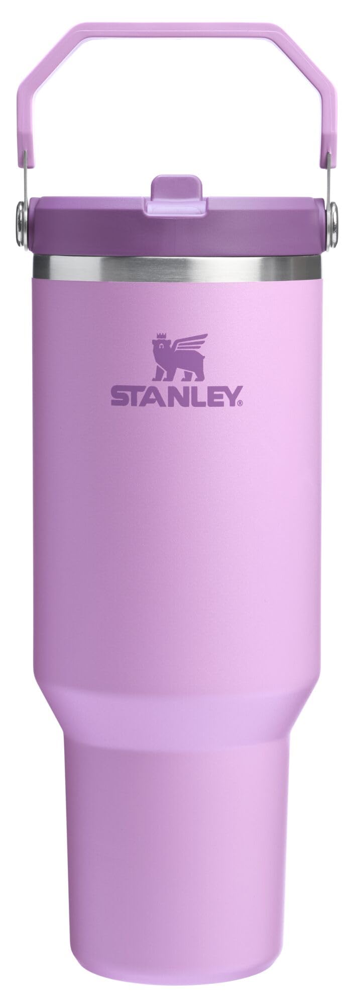 Stanley IceFlow Flip Straw Tumbler with Handle 30 oz | Twist On Lid and Flip Up Straw | Leak Resistant Water Bottle | Insulated Stainless Steel |BPA-Free | Lilac