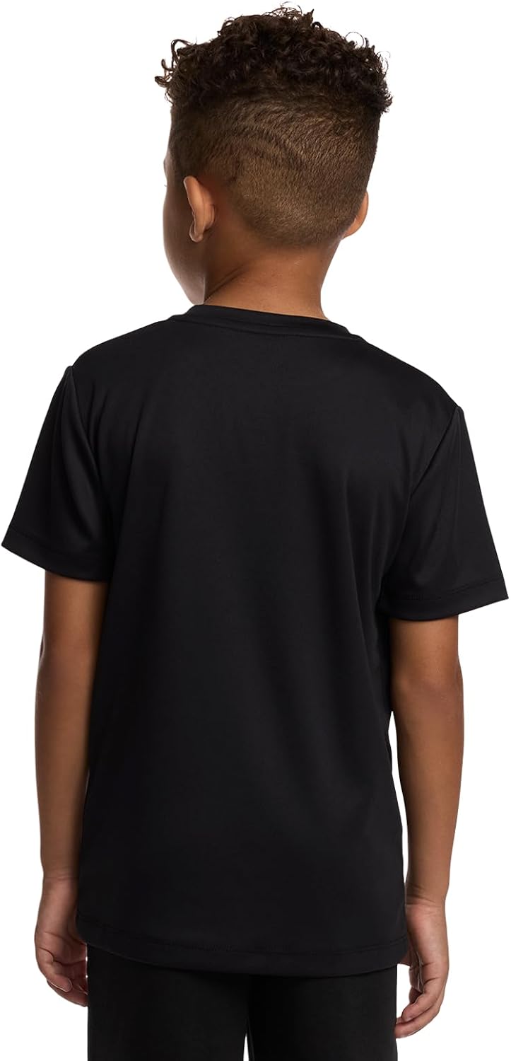 Boys' Lifestyle Short Sleeve Top, Standard Shirt with Logo, Comfortable Fit