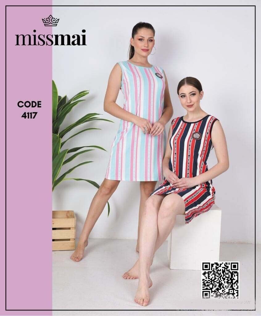 MissMai Ladies Egyptian Cotton Sleep Shirt