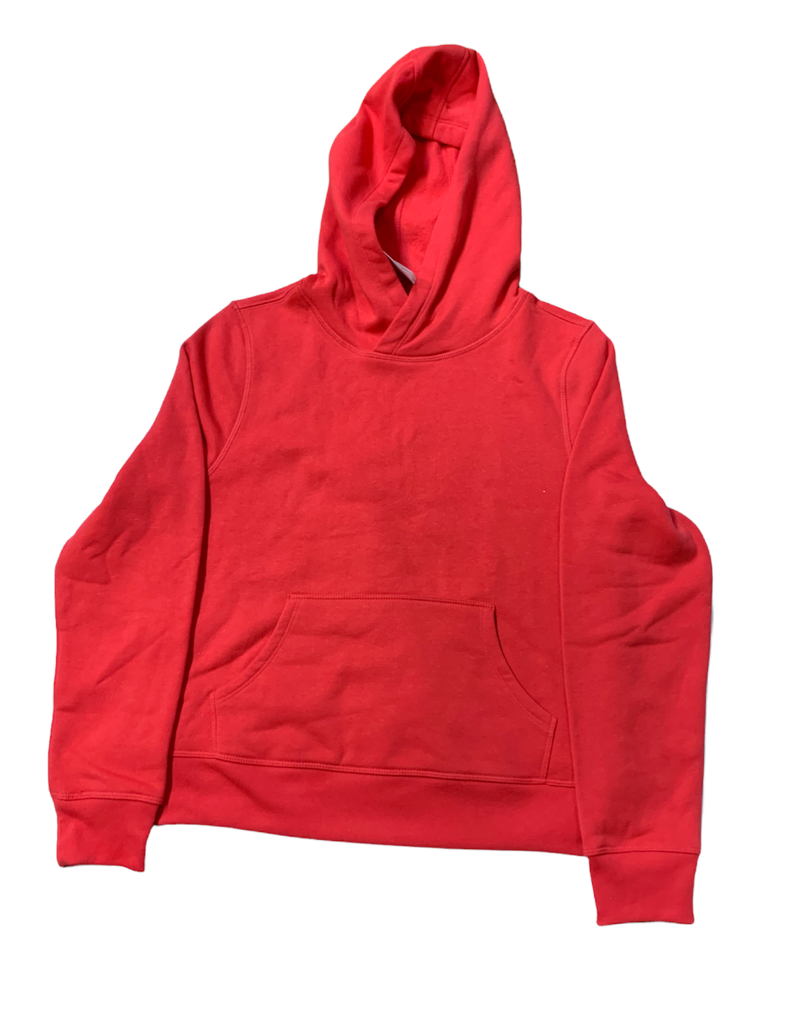 Ideology Women's Crossover Neckline Ultra Soft Pullover Hoodie, MEDIUM, RED