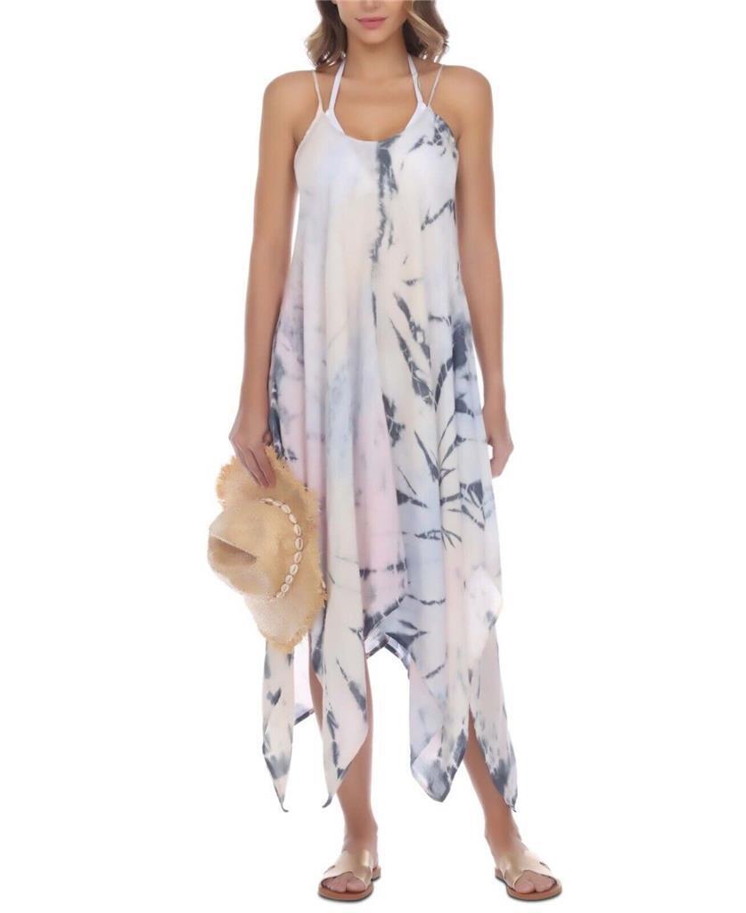 Raviya Tie-Dye Maxi Cover-Up Dress Swimsuit, MULTI COLOR, S