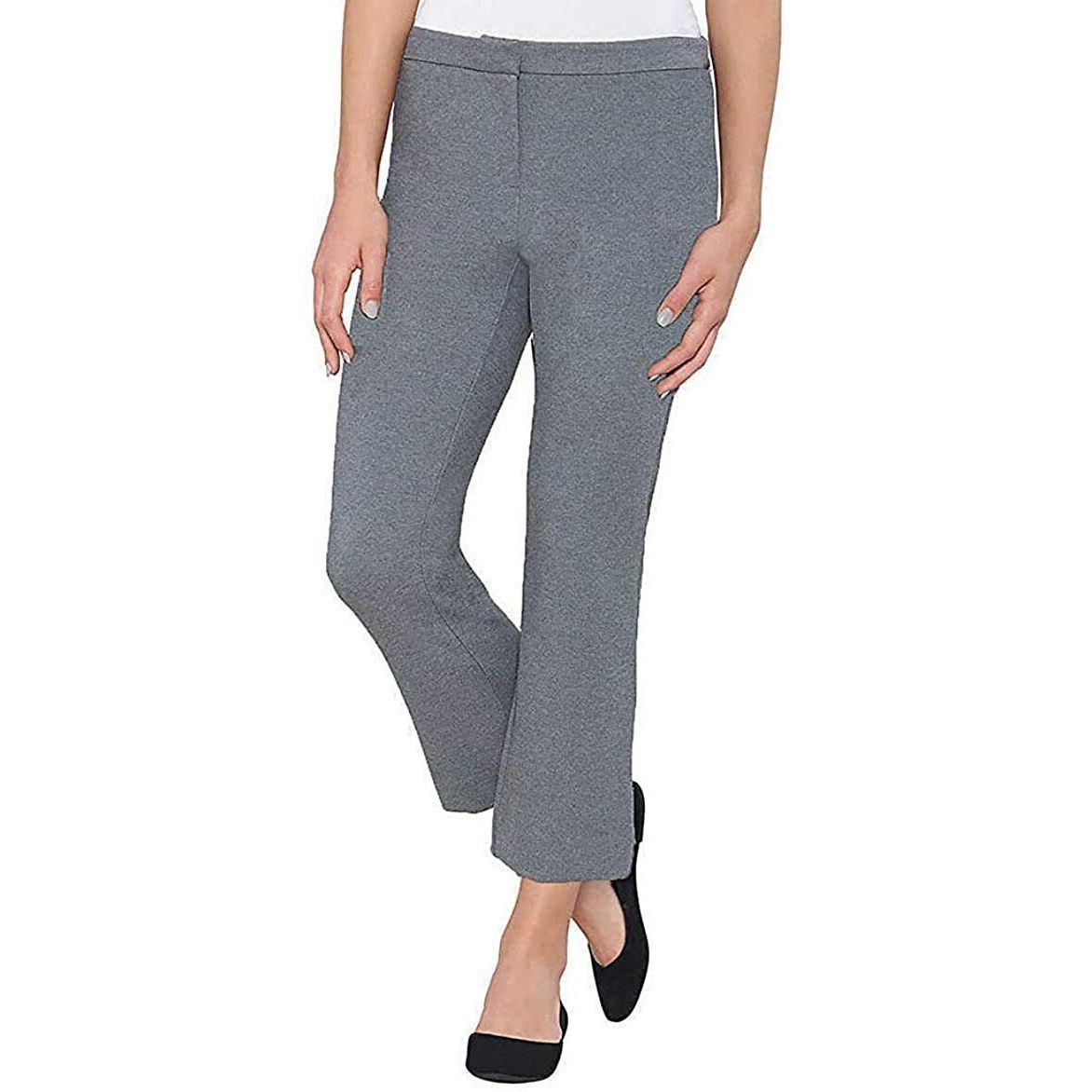 Max & Mia Ladies' Capri Dress Pant, HEATHER GREY, Sz SMALL