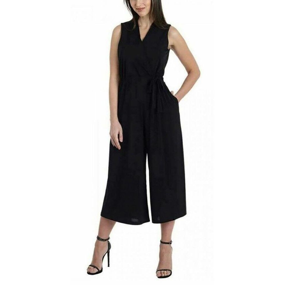 Sandra Darren Ladies' Sleeveless Jumpsuit, BLACK, XS