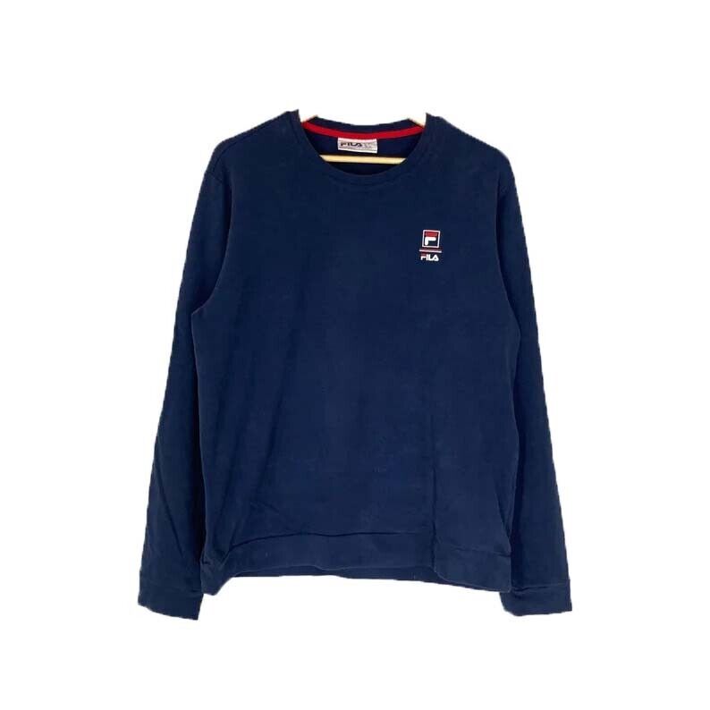 FILA Mens Long Sleeve Crew Neck Lightweight Sweatshirt, NAVY, XXL