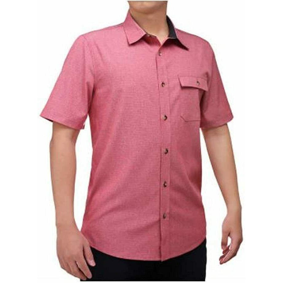 Avalanches Men's Performance Short Sleeve Woven Shirt, CAMPFIRE RED, 3XL